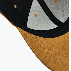 Wholesale 6 Panel Hats Suede Fabric Unisex Baseball Caps Gorras