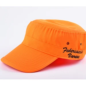 China Supplier Flat Top Men Military uniform Hat Cap