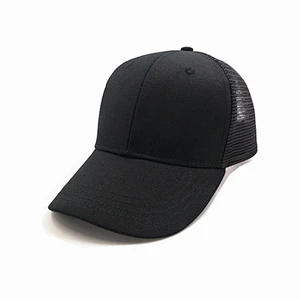 Custom 6  panel plain cap mesh breathable trucker hats