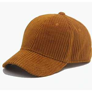 Custom Logo Corduroy Pre-Curved Brim Golf Baseball Winter Hat Cap