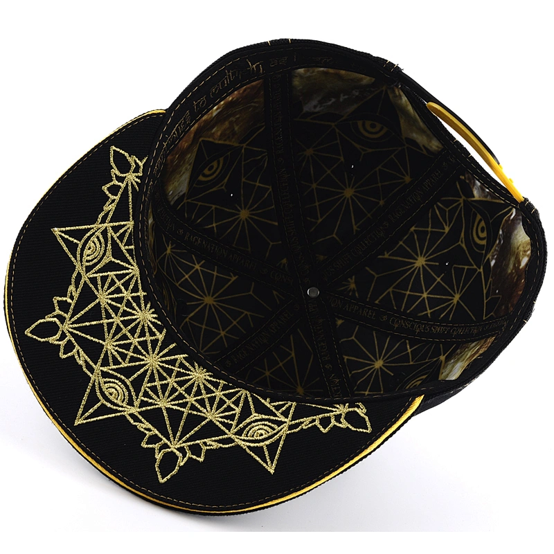 Embroidery Logo Males Gorras Flat Bill Snap Back Hat