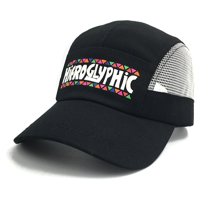 Magic Tape Baseball Cap Printing Trucker Mesh Cap Hat with Pocket