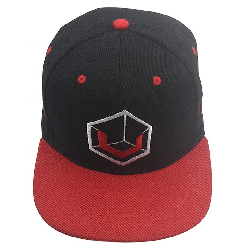 Hiphop Man Flat Bill Snap Back Cap Hat with Custom Embroidery Logo