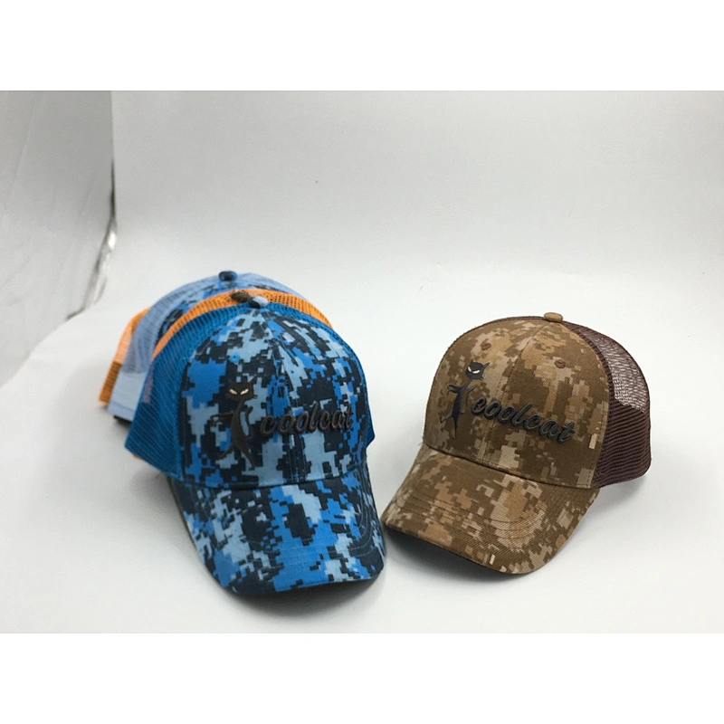 Wholesale Customized Embroidery Logo Washed Comfortable 100% Cotton Mesh Snapback Baseball Cap