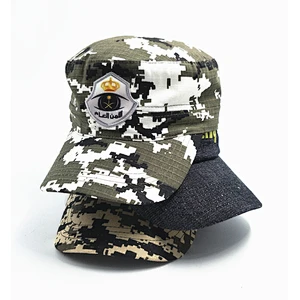 Factory Men Combat Caps Flat Top Military Uniforms Pilot Hat Cap with customized logo