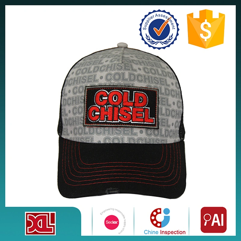 Custom 5 panel heat transfer printing mesh breathable trucker peaked cap gorras