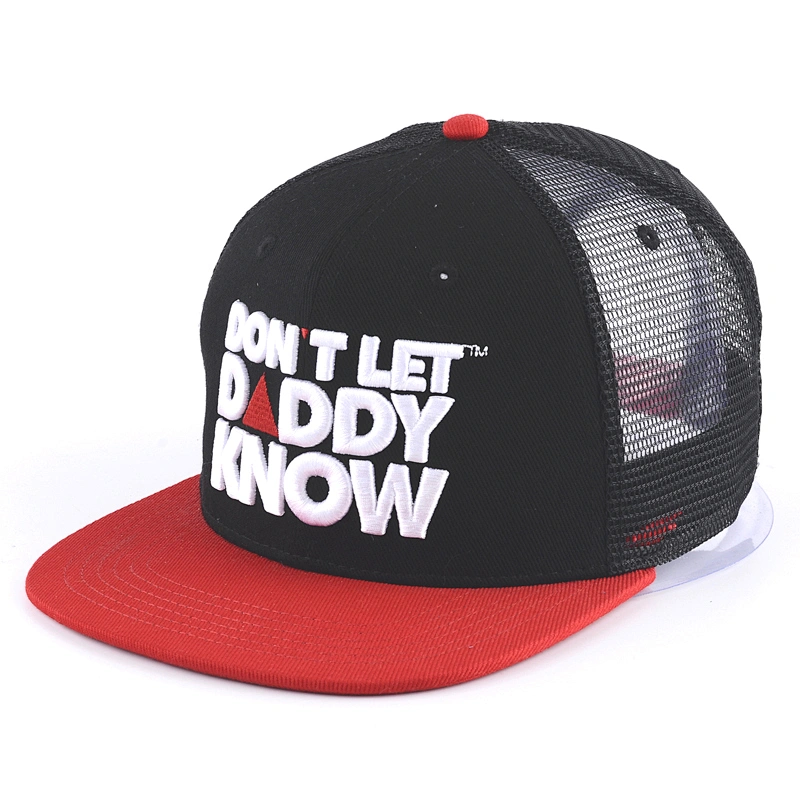 3D embroidery logo mesh snapback hats  cotton snapback cap gorras