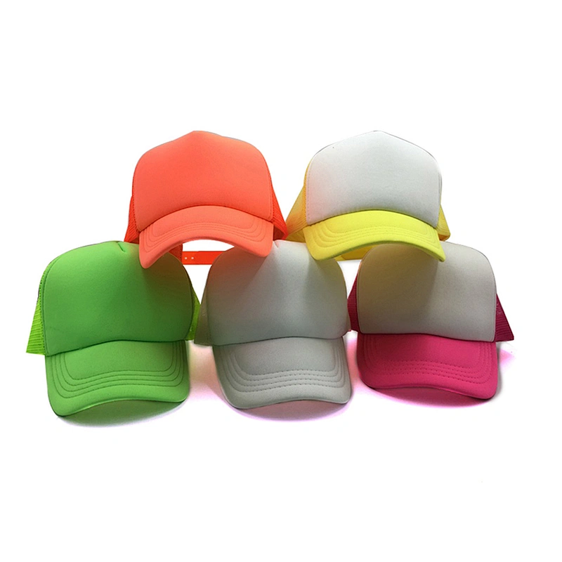 Custom 5 Panel Baseball Cap Trucker Foam and Mesh Fitted Hat