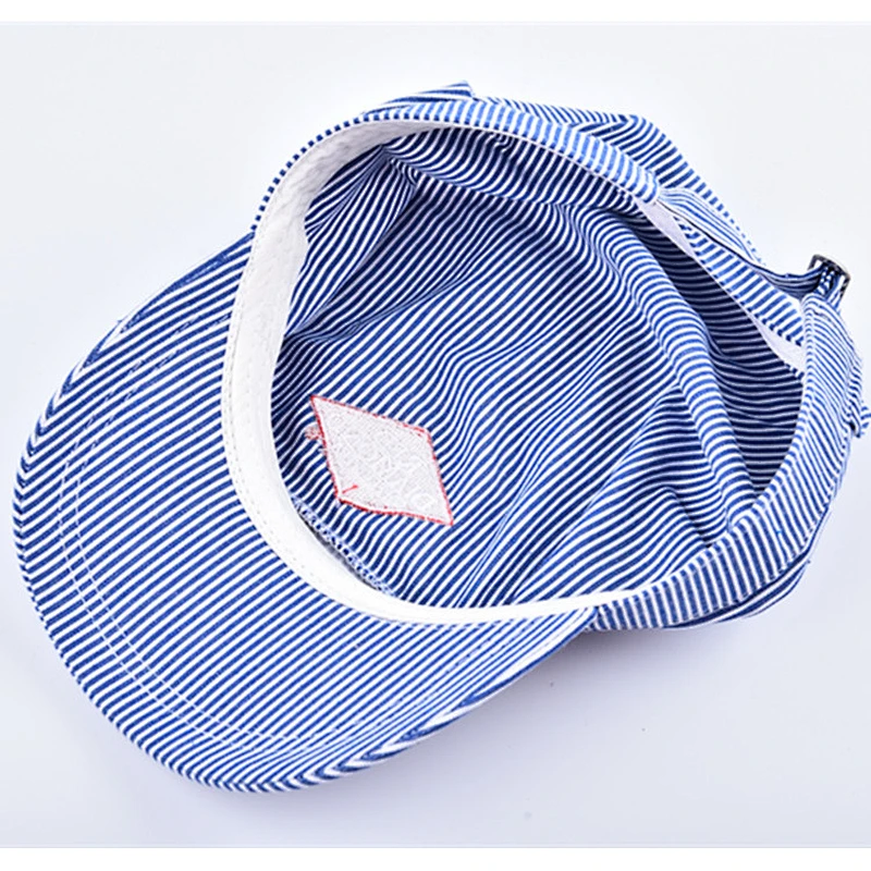 Stripe Pattern Baseball Cap Flat Top Military Army  Hat