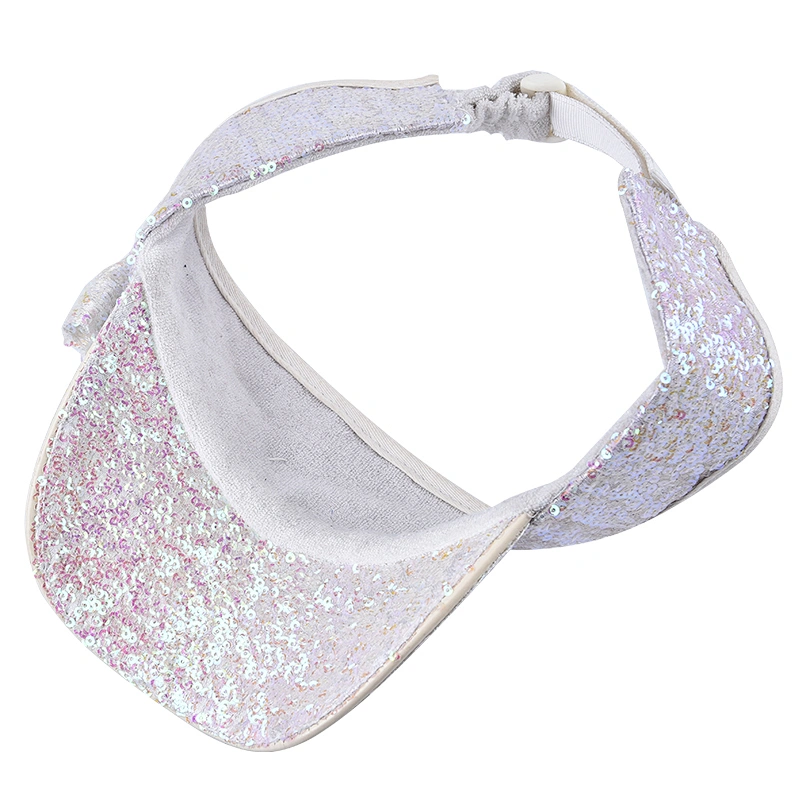 Latest fashion Sequin Bowknot Women Girl Sun Protected sports visor hats