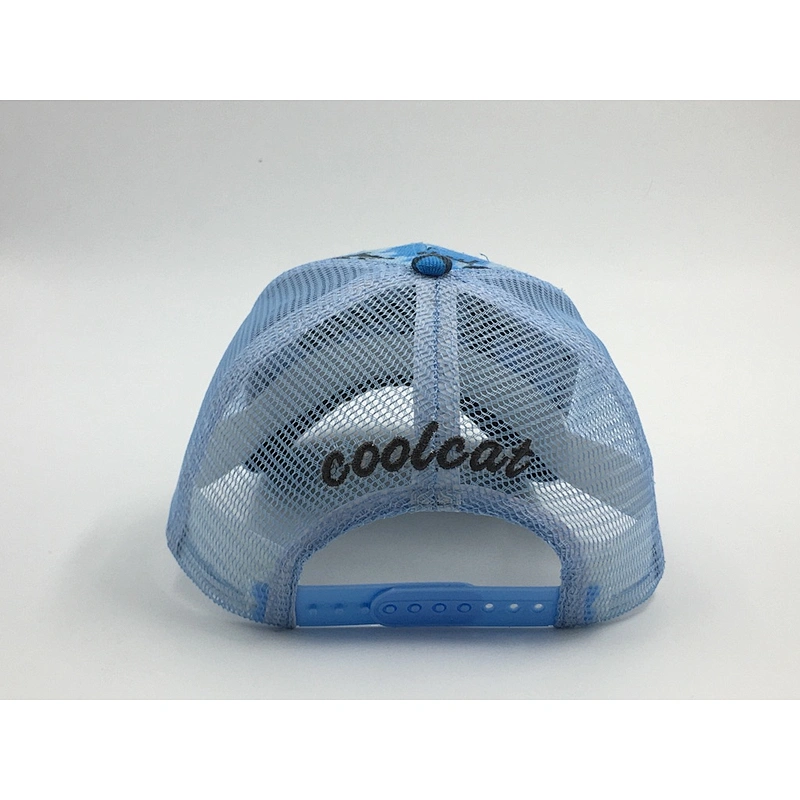 Wholesale Customized Embroidery Logo Washed Comfortable 100% Cotton Mesh Snapback Baseball Cap