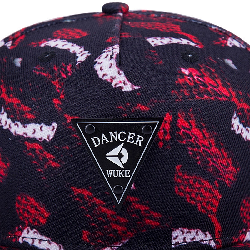 Factory men digital printing flat brim snap back sport hat cap