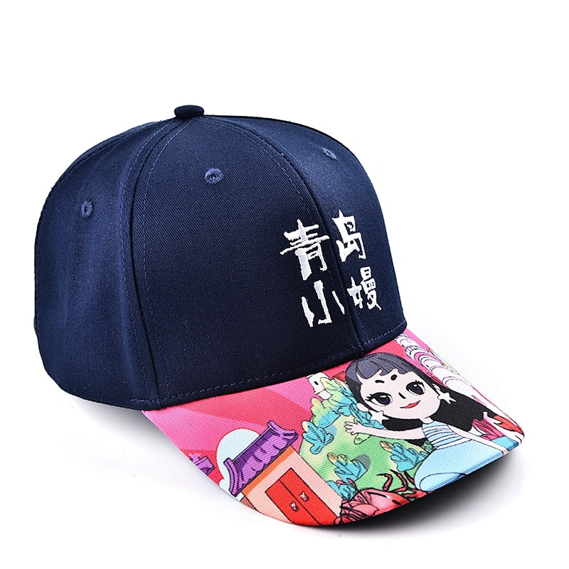 Custom Logo Digital Print Copper Buckle Sport Baseball Hats And Caps Men