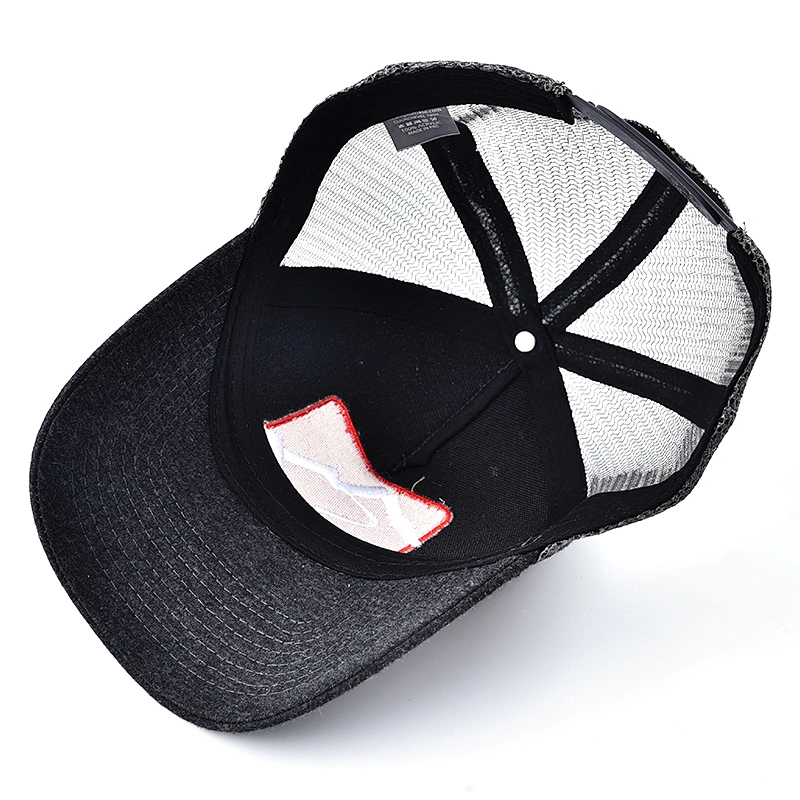 Custom Men Baseball Cap Solid Trucker Mesh Blank Curved Visor Hat