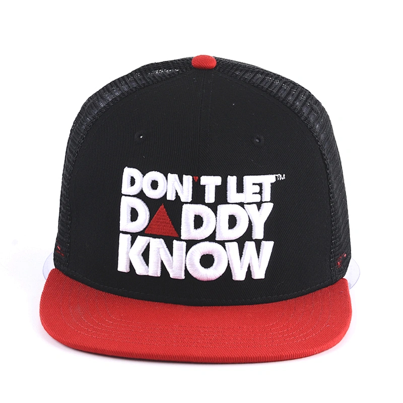 3D embroidery logo mesh snapback hats  cotton snapback cap gorras