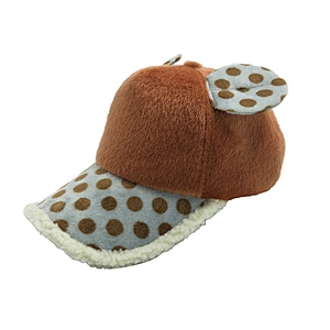 Leopard 5 Panel Warm Animal Plush Winter Baseball Casquette Gorras Caps
