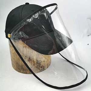 Whosale anti flu baseball hats sport caps with Transparent TPU mask