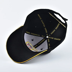 customized made cotton twill 6 panel structured sports baseball cap and hat with embroidery logo