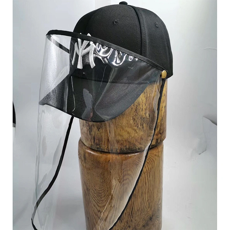 Whosale anti flu baseball hats sport caps with Transparent TPU mask