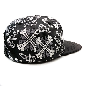 China Supplier Men PU Leather Flat Brim Snap Back Casquette Hat