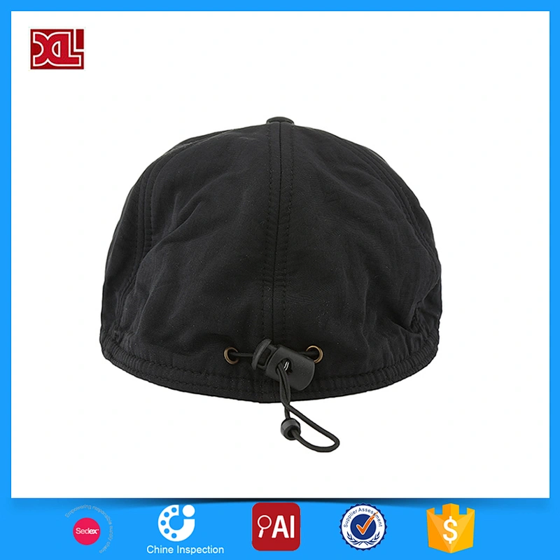 men  black winter baseball cap hat with adjustable string