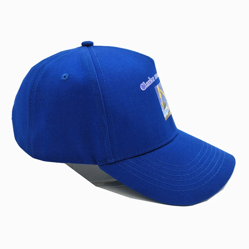 High quality baseball cap with heat transfer printing 5 panel baseball cap