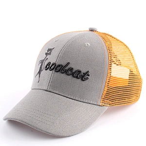 unisex embroidery logo cotton cap mesh trucker hat