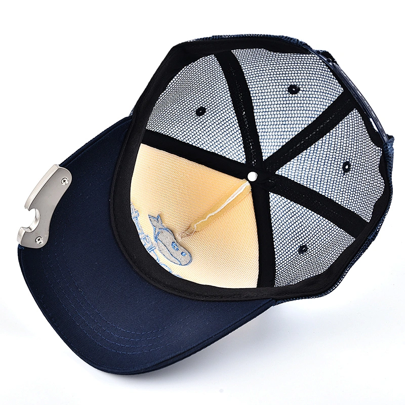 5 Panel Foam and Mesh Baseball Gorras Caps with Bottle Opener