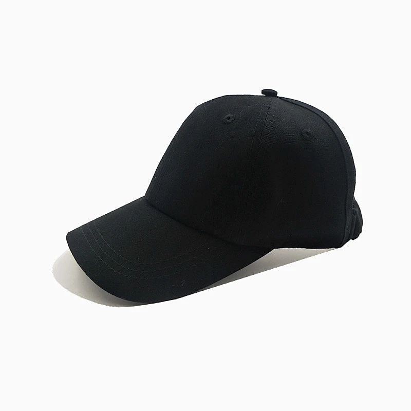 Wholesale running Curl hair cap 4 panel curved brim half baseball cap backless with elastic adjustment