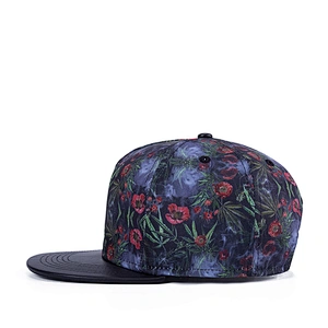 Mens Digital Printing Floral Flat Bill Men Trucker Snap Back Caps