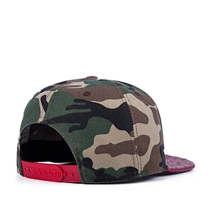 Mens Digital Camouflageand PU Leather Brim  Snapback Grorras Hats