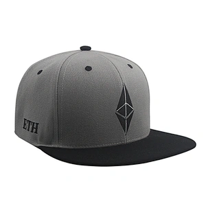 Custom embroidered logo cap flat brim men 100% acrylic snapback hat