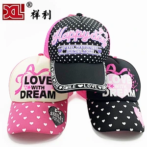 fashion color wholesale printed logo mesh  hat,custom  cap