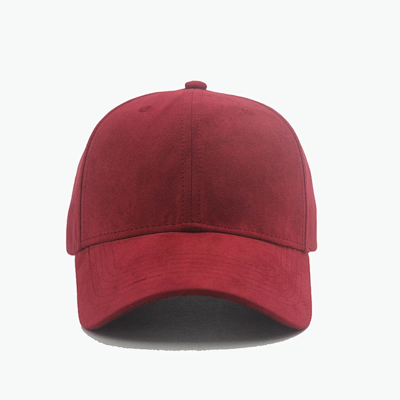 6 Panel Suede Fabric Unisex Baseball dad cap sport hats