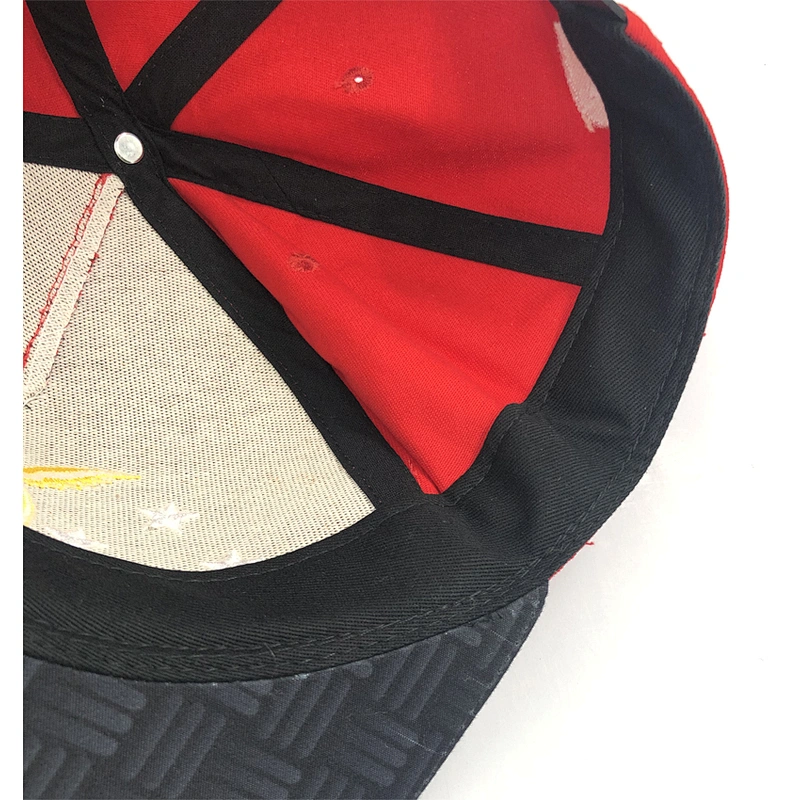 China Manufacturer Cotton Snapback Hat Flat Square Brim Cap Sport Caps