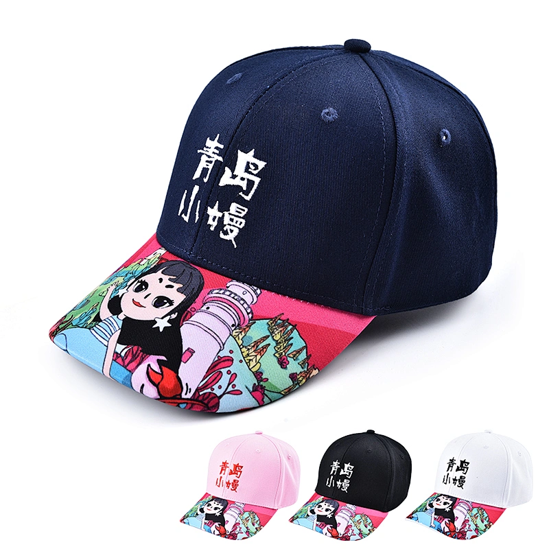 Custom Logo Digital Print Copper Buckle Sport Baseball Hats And Caps Men