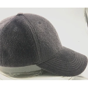 wholesale plain animal mink fur 6 panel baseball winter hats gorras