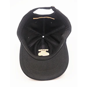 Unstructured baseball cap with customized Embroidered logo cap Black baseball cap in china factory