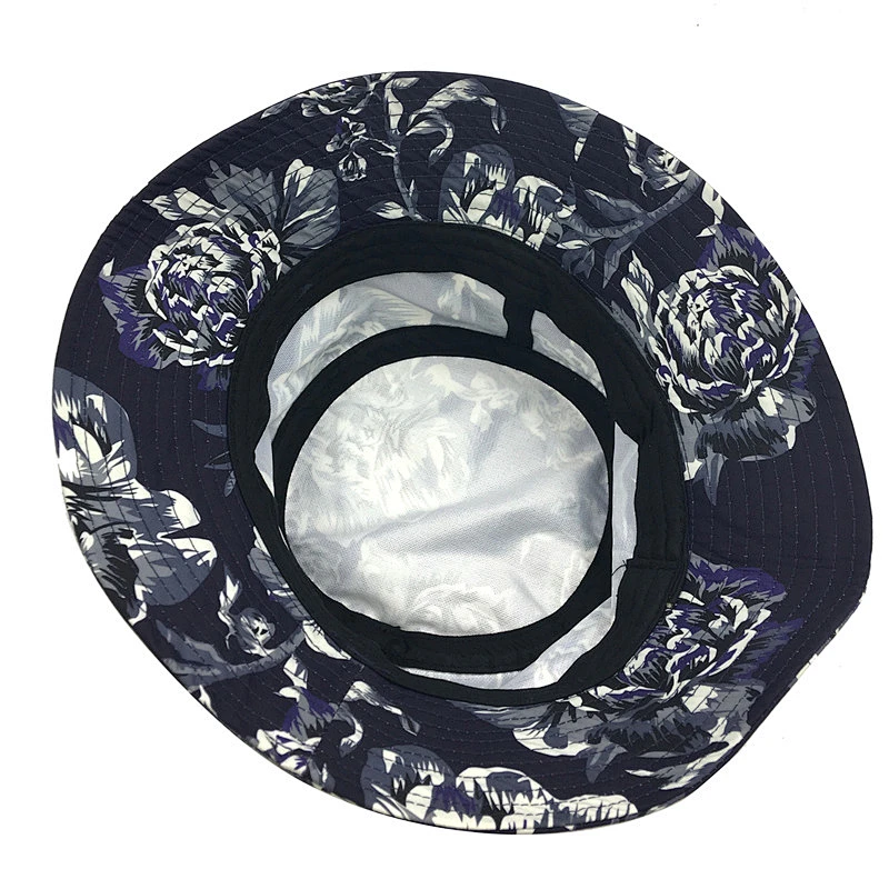 Digital Printing Floral Sun Protection Fishing hats women bucket cap