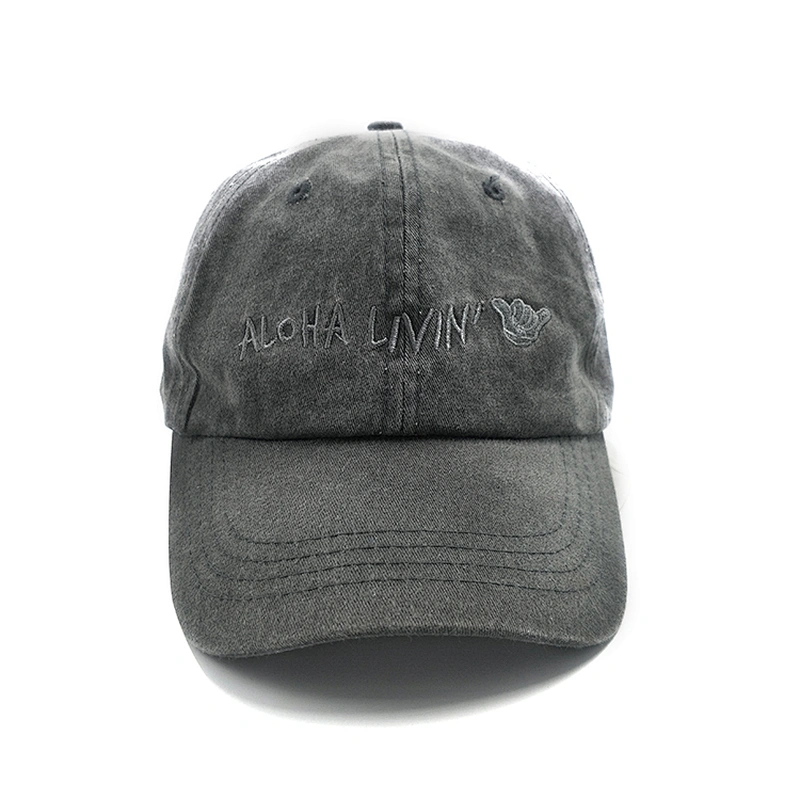 Washed Unstructured Letter Embroidery Baseball Distressed Dad Caps Hats