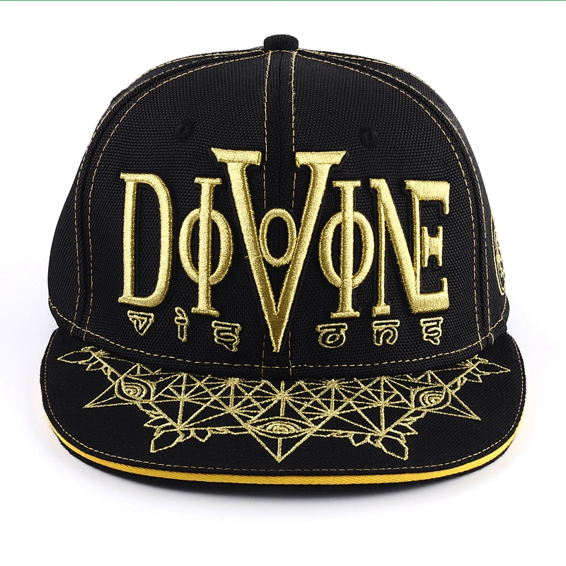 Embroidery Logo Males Gorras Flat Bill Snap Back Hat