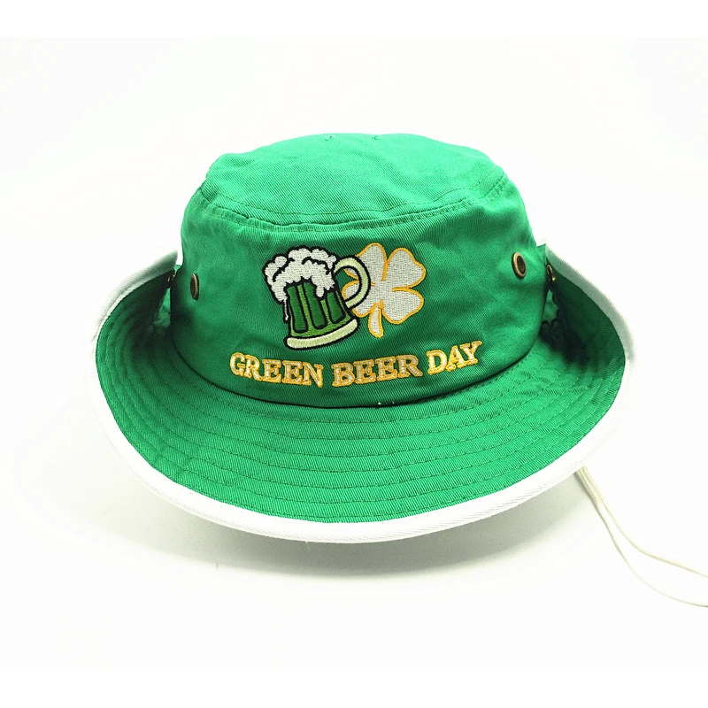 Wide brim good sunshade cotton Bucket Hat with Customized logo