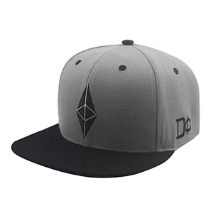 Custom embroidered logo cap flat brim men 100% acrylic snapback hat