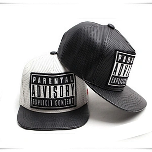 5 Panels Pu Leather Flat Visor Males Snap Back Truker Gorras Caps