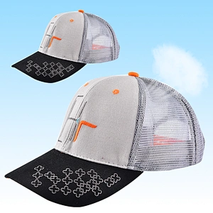 6  panel mesh truker hat wholesale factory price Promotional caps fashion high quality