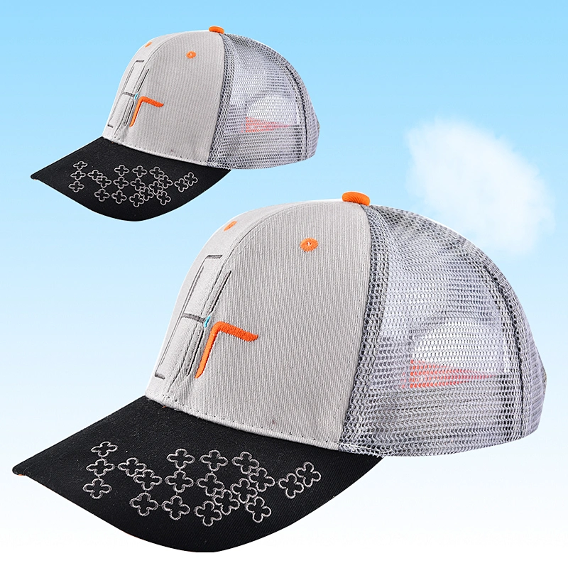 6  panel mesh truker hat wholesale factory price Promotional caps fashion high quality