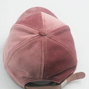 Women Curved Eaves Velvet Winter Blank Baseball Casquette Hat
