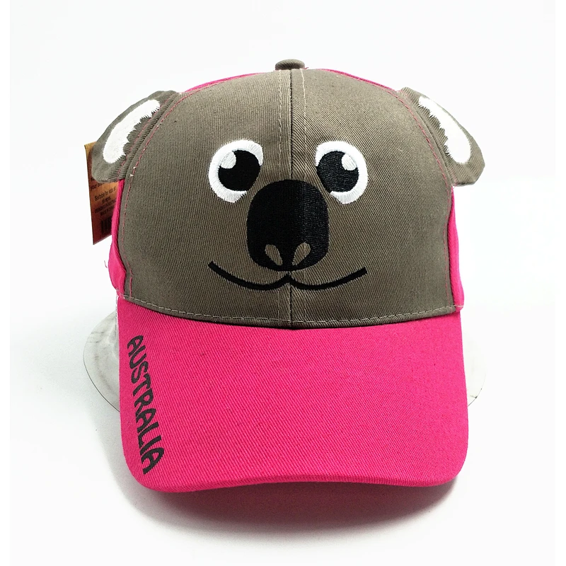 Children/kids cute caps sun hats with ear and bear embroidery logo wholesale in China