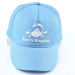 Mens mesh fabric baseball caps 5 panel cap embroidered logo hat