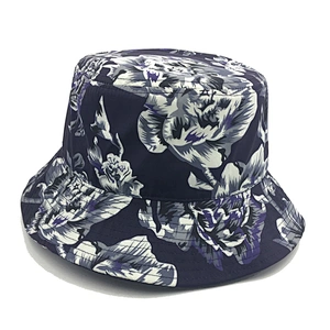Digital Printing Floral Sun Protection Fishing hats women bucket cap